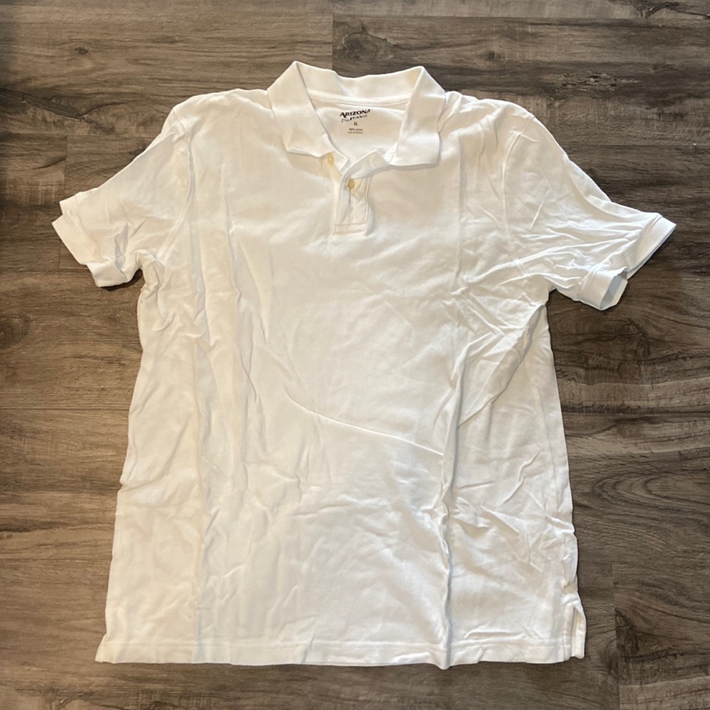 NWT Arizona Jean Co. White Polo Tee